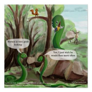 Snake & Mouse Funny Poster