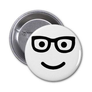 Glasses Smiley geek nerd Pins