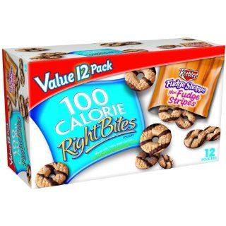 100 Calorie Right Bites Mini Fudge Stripe Cookies, 8.88 Oz, 12 Count  Chocolate Cookies  Grocery & Gourmet Food