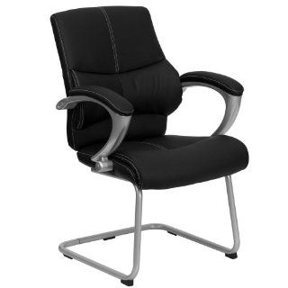 Flash Furniture H 9637L 3 SIDE GG Black Leather Executive Side Chair   Conference Chairs