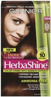 Garnier Herbashine Haircolor, 554 Medium Mahogany Brown  Chemical Hair Dyes  Beauty
