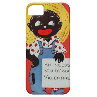 Black Boy Farmer Straw Hat Valentine iPhone 5 Covers