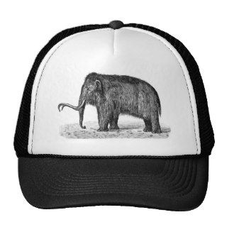 Vintage Woolly Mammoth Illustration Wooly Mammoths Trucker Hat