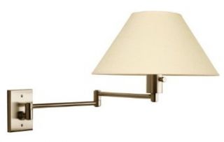 Urban Avenue Brushed Nickel Hardwired Swing Arm Wall Lamp   Wall Sconces  