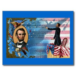 Abraham Lincoln Giving Gettysburg Address Post Card