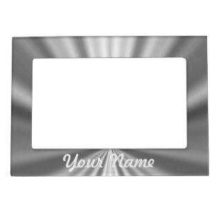 Metallic looking silver magnetic photo frames