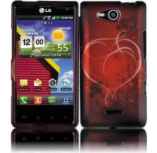 Heart On Stars Design Hard Case Cover for LG Lucid 4G VS840 Cell Phones & Accessories