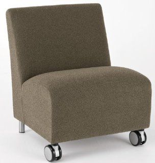 Bariatric Armless Guest Chair w/ Casters in Standard Fabric or Vinyl  Reception Room Chairs 