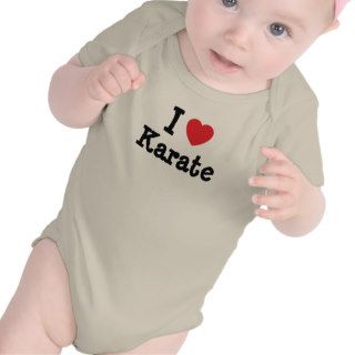 I love Karate heart custom personalized Tshirts