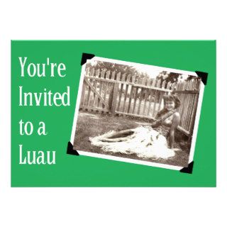 Grass skirt Luau Invite
