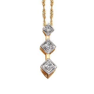 14kt Yellow Gold .09tw Diamond Pendant Jewelry