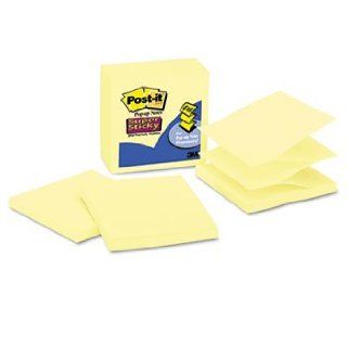 3 Pack Super Sticky Pop Up Refills, 4 x 4, Canary Yellow, Lined, 5 90 Sheet Pads/Pack by 3M (Catalog Category Paper, Envelopes & Mailers / Pads)  Sticky Note Pads 