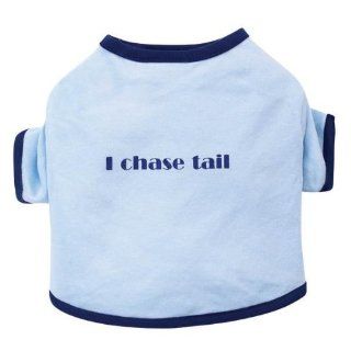 Casual Canine Cotton I Chase Tail Print Humor Dog Tee, X Small  Pet Shirts 