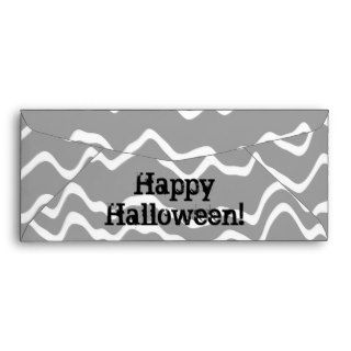 Halloween Wavy Design Gray, Black and White Envelopes