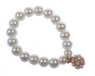 Sweet Style Bead Stretch Bracelet (Model Sl010181) (Golden) Jewelry