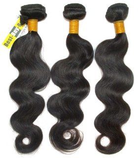 Queen Rose Hair Genuine Human Hair Extensions, Brazilian Virgin Remy Hair, Natural Body Wave Wavy, Wholesale 3 Bundles Lot 300gram/11 Oz Total 5A Quality Tangle Free Mixed Lengths 12 Inch to 30 Inch Natural Black Color (24 26 28)  Beauty