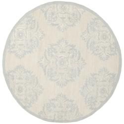 Hand hooked Chelsea Ivory Wool Rug (8' Round) Safavieh Round/Oval/Square