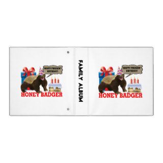 Honey Badger Happy Freakin' Birthday 3 Ring Binders