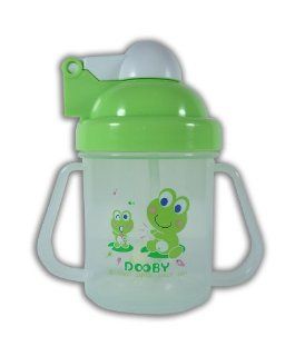 Dooby Magic Drinking Cup / Training Cup / Gravity Free 240cc (Includes Bubble straw) / Green  Baby Drinkware  Baby