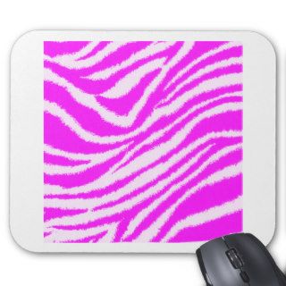 Neon Pink Zebra Mouse Pad