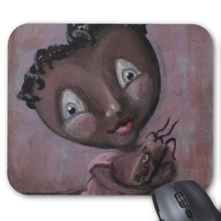 Amelia and Her Dolly Primitive Doll Mouse Pad