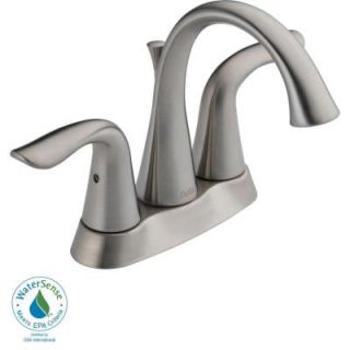 Delta Lahara 4 in. 2 Handle High Arc Bathroom Faucet in Stainless DISCONTINUED 2538LF SS