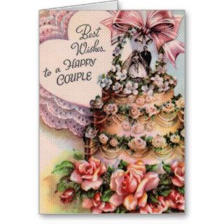 Happy Couple Wedding Cake Cards