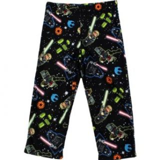 LEGO Star Wars "Luke, Darth Vader & Boba Fett" Black Boys Pajama Pants (10/12 (Large)) Pajama Bottoms Clothing