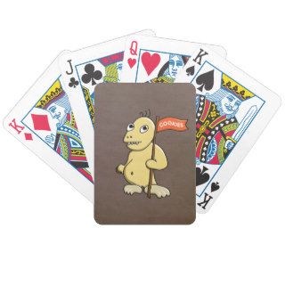 Funny Cartoon Monster With Cookie Deck Of Cards