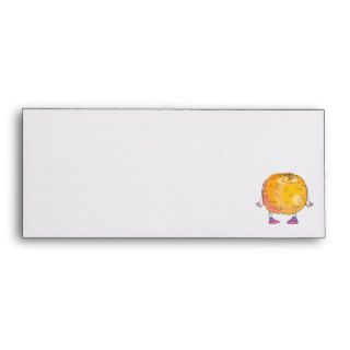 silly orange cartoon character envelope