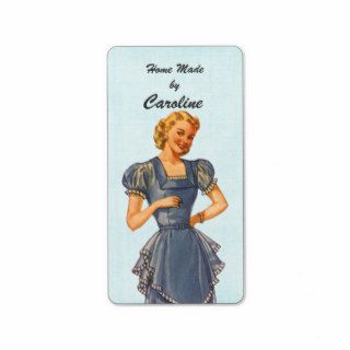 Retro Housewife Brings You Goodies Address Label