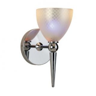 WAC Lighting WS56 G546DIC/CH Ambrosia European Collection 1 Light Wall Sconce with Chrome Finish and Dichroic Art Glass Shade    
