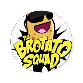 The Brotato Squad Symbol Round Stickers