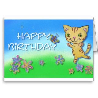 Happy birthday a happy dancing cat cards