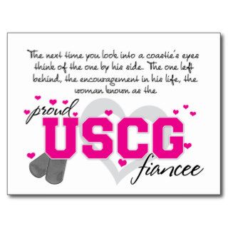 Into a Coastie's eyes   Proud USCG Fiancee Post Cards