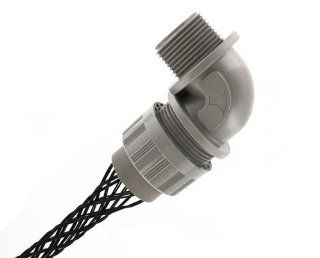 Leviton L7559 3/4 Inch 90 Degree, Male, Nylon Body, Nylon Cord Sealing Strain Relief, 0.562 0.687 Cord Range   Electrical Cables  