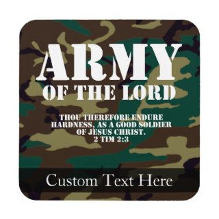Army of the Lord, Bible Scripture Camo Coaster