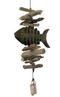 Cohasset 548A Bone Fish Single Bell  Wind Bells  Patio, Lawn & Garden