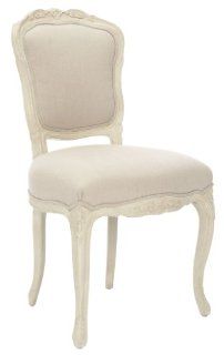 Safavieh American Home Collection Cherry Wood Side Chair, Set of 2, Cream   Dining Chairs