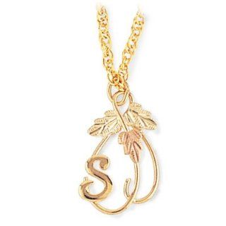 Black Hills Gold Necklace   Initials Jewelry