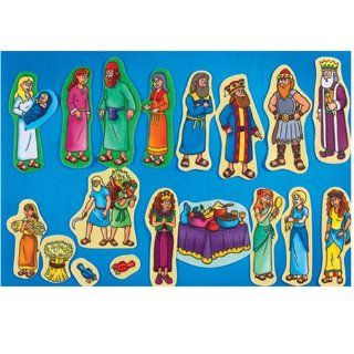 Beginner Bible Story of Ruth & Esther Flannelboard Figures   Pre Cut Toys & Games