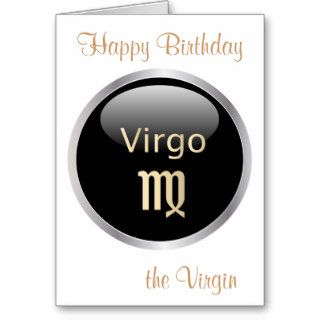 Virgo zodiac astrology star sign birthday card