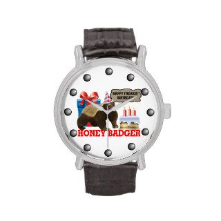 Honey Badger Happy Freakin' Birthday Wristwatch