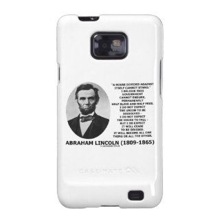 Abraham Lincoln House Divided Cannot Stand Quote Samsung Galaxy S2 Cases