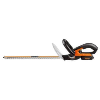 Worx 20 in. 20 Volt Lithium ion Hedge Trimmer 3 5 Hour Charger WG255