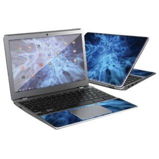 Protective Skin Decal Cover for Samsung Series 5 550 Chromebook Sticker Skins Blue Mystic Flames Electronics