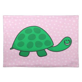 Cute turtle or tortoise cartoon animal placemat