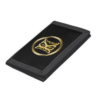 Initial K Letter in Gold Custom Wallets