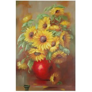Hand Painted Sun Flowers Still Life Canvas Art (China) Wall Hangings