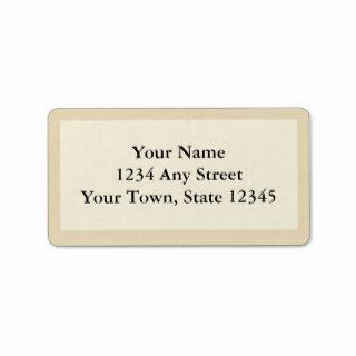 Custom Ecru & Beige Printed Address Labels